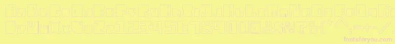 OrtHo Font – Pink Fonts on Yellow Background