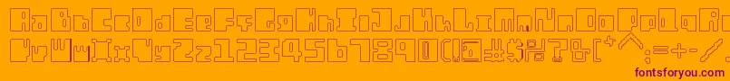 OrtHo Font – Purple Fonts on Orange Background