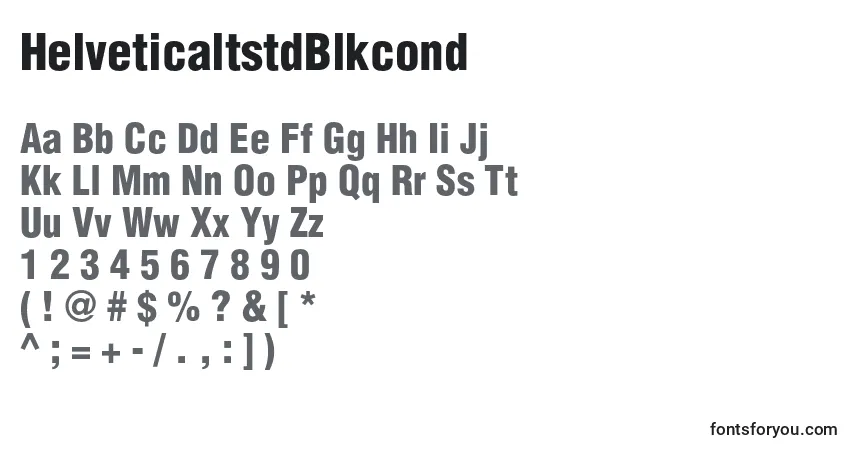 Schriftart HelveticaltstdBlkcond – Alphabet, Zahlen, spezielle Symbole