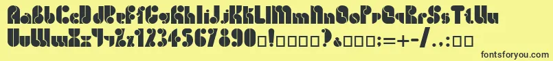 CarmenLtRegular Font – Black Fonts on Yellow Background