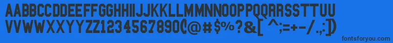 Blockbusted Font – Black Fonts on Blue Background