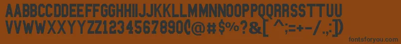 フォントBlockbusted – 黒い文字が茶色の背景にあります