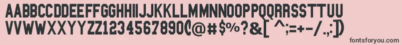 Blockbusted Font – Black Fonts on Pink Background
