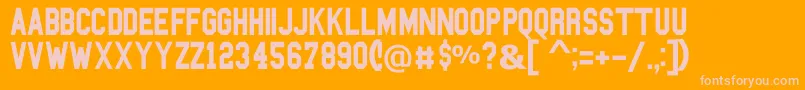Czcionka Blockbusted – różowe czcionki na pomarańczowym tle