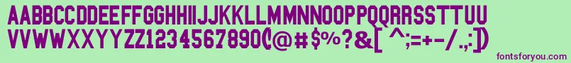 Blockbusted Font – Purple Fonts on Green Background