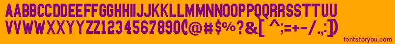 Blockbusted Font – Purple Fonts on Orange Background