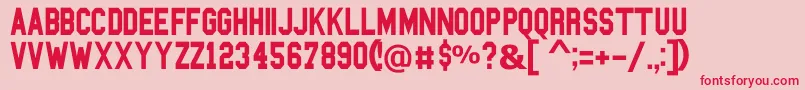 Blockbusted Font – Red Fonts on Pink Background