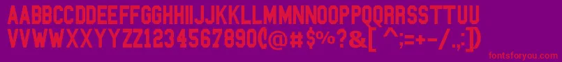 Blockbusted Font – Red Fonts on Purple Background