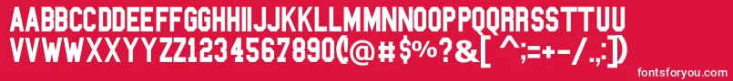 Blockbusted Font – White Fonts on Red Background