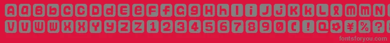 Hanko Font – Gray Fonts on Red Background