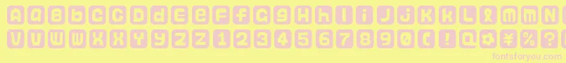 Шрифт Hanko – розовые шрифты на жёлтом фоне