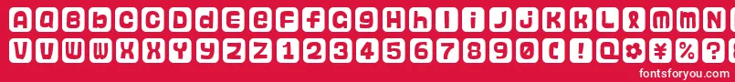 Czcionka Hanko – białe czcionki na czerwonym tle