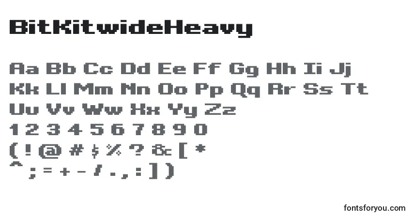 A fonte BitKitwideHeavy – alfabeto, números, caracteres especiais