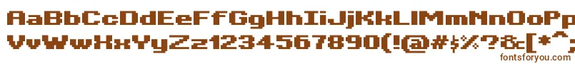 BitKitwideHeavy Font – Brown Fonts on White Background