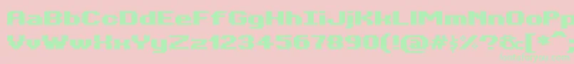 BitKitwideHeavy Font – Green Fonts on Pink Background