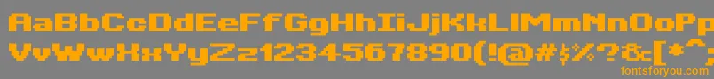 BitKitwideHeavy Font – Orange Fonts on Gray Background