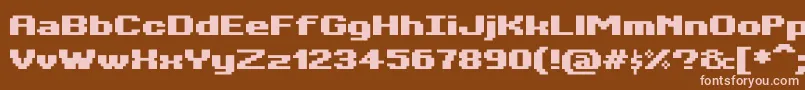 BitKitwideHeavy Font – Pink Fonts on Brown Background