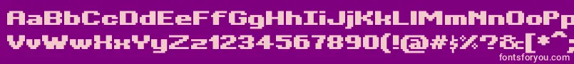 BitKitwideHeavy Font – Pink Fonts on Purple Background