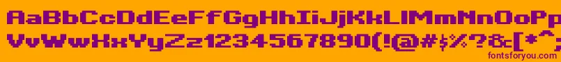 BitKitwideHeavy Font – Purple Fonts on Orange Background