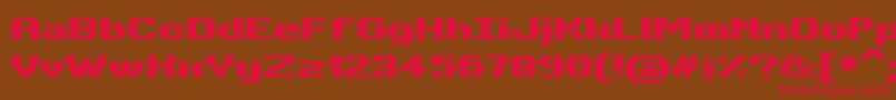 BitKitwideHeavy-Schriftart – Rote Schriften auf braunem Hintergrund