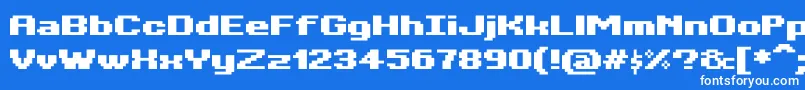 BitKitwideHeavy Font – White Fonts on Blue Background