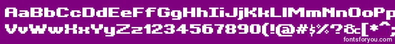 BitKitwideHeavy Font – White Fonts on Purple Background