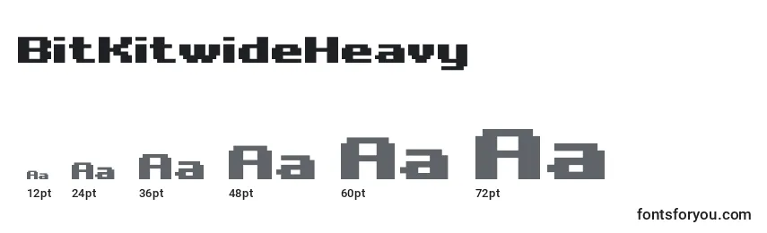 Размеры шрифта BitKitwideHeavy