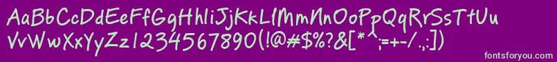 PfreminderproMedium Font – Green Fonts on Purple Background