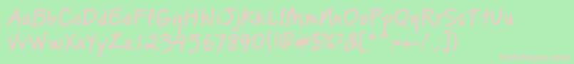 PfreminderproMedium Font – Pink Fonts on Green Background