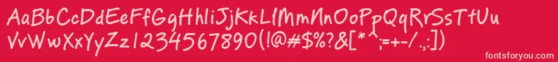 PfreminderproMedium Font – Pink Fonts on Red Background