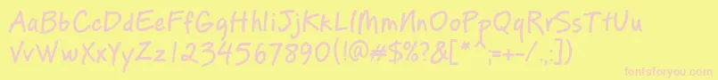 PfreminderproMedium Font – Pink Fonts on Yellow Background