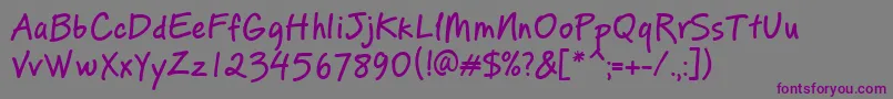 Шрифт PfreminderproMedium – фиолетовые шрифты на сером фоне
