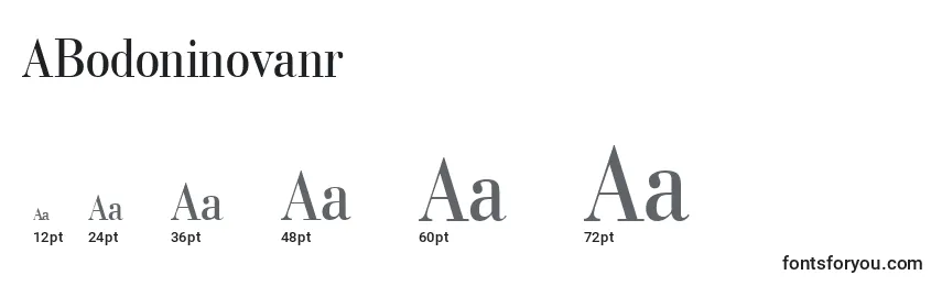 Размеры шрифта ABodoninovanr