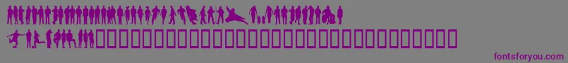 Ihminen Font – Purple Fonts on Gray Background