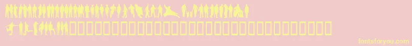 Ihminen Font – Yellow Fonts on Pink Background