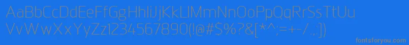 JuhlLight Font – Gray Fonts on Blue Background