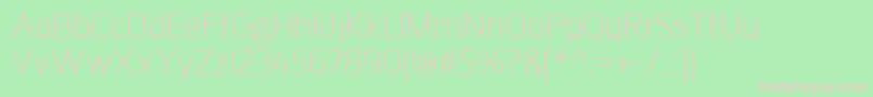 JuhlLight Font – Pink Fonts on Green Background