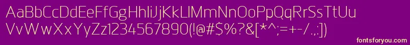 JuhlLight Font – Yellow Fonts on Purple Background