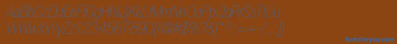 HelveticaneueltstdUltltcno Font – Blue Fonts on Brown Background