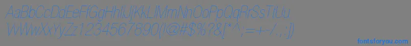 HelveticaneueltstdUltltcno Font – Blue Fonts on Gray Background