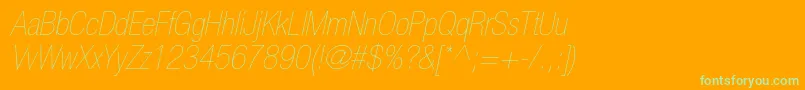 HelveticaneueltstdUltltcno Font – Green Fonts on Orange Background