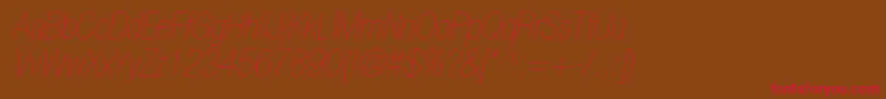 HelveticaneueltstdUltltcno Font – Red Fonts on Brown Background