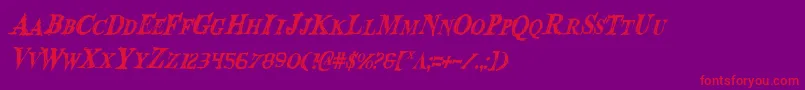 Bloodcrowci Font – Red Fonts on Purple Background