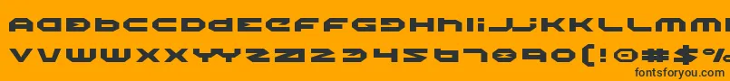 HaloExpanded Font – Black Fonts on Orange Background