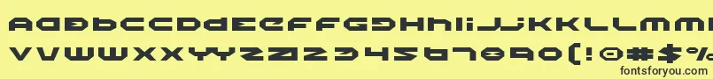 フォントHaloExpanded – 黒い文字の黄色い背景