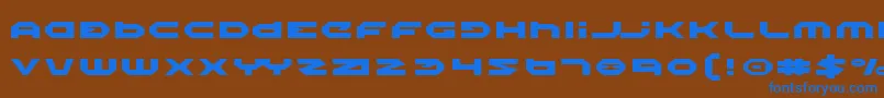 Шрифт HaloExpanded – синие шрифты на коричневом фоне