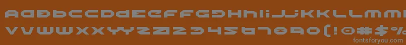 フォントHaloExpanded – 茶色の背景に灰色の文字