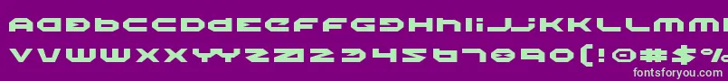 HaloExpanded Font – Green Fonts on Purple Background
