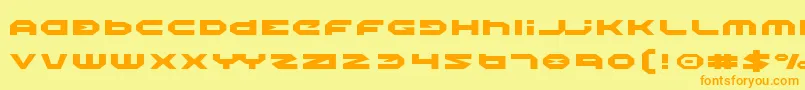 HaloExpanded Font – Orange Fonts on Yellow Background