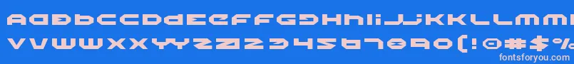 フォントHaloExpanded – ピンクの文字、青い背景